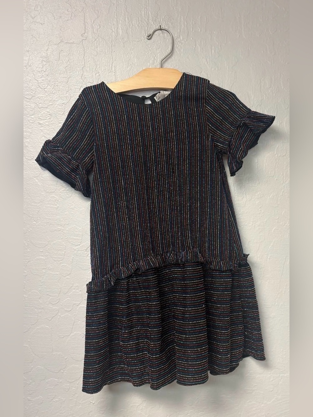$25 ADD ON Hannah Banana Girls Black Metallic‎ Dress zara hanna boden h&m